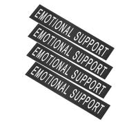 VILLCASE Lot De 4 Écussons Réfléchissants en Cuir PU, Patchs De Sécurité pour Harnais De Chien D'assistance, Petit Format XS, Adaptés pour Promenade Nocturne Et Gilets De Protection