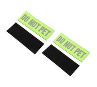 VILLCASE Lot de 4 Écussons Réfléchissants pour Chien en Nylon Vert, Résistants à l'usure, pour Harnais de Service et Promenade Nocturne Sécurisée