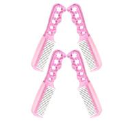 VILLCASE Lot de 4 Peignes à Cheveux en Acier pour Perruques, Accessoires pour Cheveux, Brosse Métallique Rose, Démêlage et Coiffage Précis, Outil Professionnel pour Soins Capillaires
