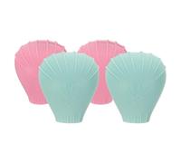 VILLCASE Lot de 4 Protège-pinceaux de Maquillage en Silicone, Étuis de Protection pour Pinceaux à Fards à Paupières, Couleurs Vert Clair et Rose, Housses Anti-poussière Compactes