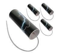 VILLCASE Lot de 4 tambours de tonnerre - Jouets - Tambour à ressort - Instruments de percussion amusants pour enfants - Jouet musical pour la promotion précoce - 20,00 x 6,50 x 6,50 cm