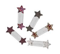 VILLCASE Lot de 5 Épingles à Cheveux Étoiles Invisibles Multicolores Peignes Français Petits pour Maintenir Frange et Coiffure Naturelle Femme