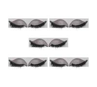 VILLCASE Lot de 5 set de Paires D’Autocollants Maquillage Yeux Cils Effet Smoky Patchs Fard à Paupières Autocollants Légers en PVC pour Femmes Maquillage Express Soirée et Usage