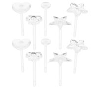 VILLCASE Lot de 5 set de Paires de Puces d'Oreilles Transparentes en Résine Boucles d'Oreilles Artisanales Discrètes pour Oreilles Percées Bijoux de Piercing Esthétiques pour Femmes