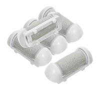 VILLCASE Lot de 5 Têtes de Recharge Rouleaux Exfoliants pour Lime à Pieds Électriques, Plastique Gris, Élimination des Peaux Mortes, Compatibles Pédicure à Domicile et Salon