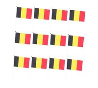 VILLCASE Lot de 50 Drapeaux à Main du Pays en Polyester et Plastique, Résistants la Décoloration et Lavables, pour Décorations de Bureau et Clubs Sportifs