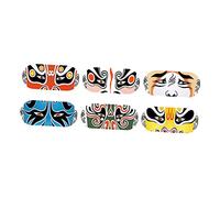 VILLCASE Lot de 6 Caches Coulissants pour Webcam, Motif Maquillage D’opéra de Pékin, en Abs, Légers et Robustes, pour Ordinateur Portable et Téléphone