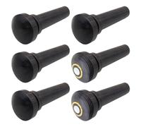 VILLCASE Lot de 6 Chevilles de Queue de Violon en Ébène Œil de Poisson, Kit de Rechange pour Améliorer la Performance et L'expérience de Jeu
