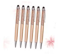 VILLCASE Lot De 6 Stylos À Bille À Condensateur en Diamant Doré pour L'école Et Le Bureau