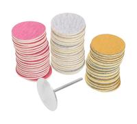 VILLCASE Lot de 60 Disques Abrasifs Autocollants 25mm en Acier Inoxydable et Plastique pour Lime à Pied Électrique, Adaptés aux Professionnels et Débutants, Usage Voyage ou Domicile
