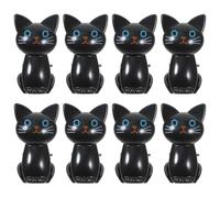 VILLCASE Lot de 8 Pinces de Fermeture Alimentaires de Chat Noir, Clips Multifonctions pour Paquet Cuisine, Sachets de Goûter et Conservation des Aliments, Accessoires Compacts