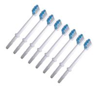 VILLCASE Lot de 8 Têtes de Brosse de Rechange Blanches Compatibles Irrigateur Buccal Accessoires pour Nettoyage Interdentaire et Gencives pour Soins Bucco-Dentaires Familiaux