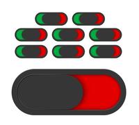 VILLCASE Lot de 9 Panneaux Indicateurs Coulissants « Vacant » et « Occupé » pour Porte, Acrylique Noir 10x4 Cm, Panneau de Porte Toilettes Bureau Hôtel, Signalisation Confidentialité