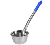 VILLCASE Louche Inox à Long Manche Ergonomique pour Service et Cuisine Cuillère à Eau avec Crochet Suspendu en Acier Inoxydable 600ml pour Soupe et Jardinage