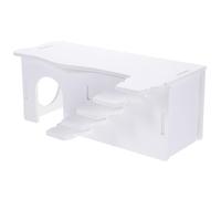VILLCASE Maison à Hamster D'échelle en PVC Blanc, Sécurisée et Résistante à l'usure, pour Jouer et Dormir des Petits Animaux Hamsters