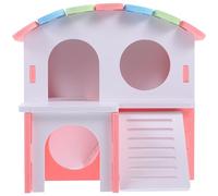 VILLCASE Maison pour Hamster avec Rampe en PVC, Cachette Multifonctionnelle pour Petits Animaux, pour Jouer et Se Cacher