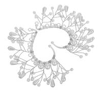 VILLCASE Manchettes D’Oreilles Féeriques sans Piercing en Perles Blanches Boucles D’Oreilles Pendantes Légères pour Mariage et Demoiselles D’Honneur Paire Artisanale Délicate pour