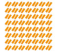 VILLCASE Manchons Doigtiers Antidérapants en Latex Orange, Épais Particules, Taille M, Lot de 100, Protection Résistante pour Bricolage, Premiers Secours et Usage Professionnel