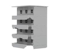 VILLCASE Maquette Plastique Bâtiment Ruiné DIY pour Décor Ferroviaire et Table de Sable Architecture Résidentielle Endommagée