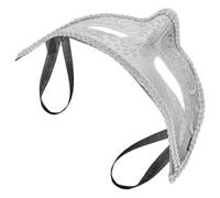 VILLCASE Masque de Bal Masqué Léger et Doux en Dentelle Argentée en Abs Décoratif et Élégant pour Femmes pour Soirées Halloween et Clubs Nocturnes