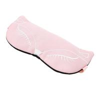 VILLCASE Masque de Sommeil Ajustable Patch Oculaire Glacé et Chaud Brodé Motif Renard Rose pour Relaxation et Sommeil Réparateur