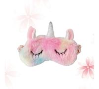 VILLCASE Masque de Sommeil Licorne Glacée en Peluche Coton Pp, Confortable et Ajustable pour Voyage, pour Femmes et Filles Couleur Aléatoire
