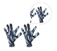 VILLCASE Masque Mains Exfoliant la Boue Volcanique Noire, Hydratant et Réducteur de Rides, Moufles Courtes en Tissu et Aluminium pour Femme et Homme
