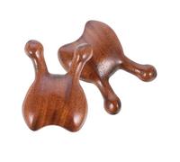 VILLCASE Masseur de Nez en Bois Lot de 2 Grattoirs à Nez Ergonomiques pour Massage Facial Outil Gua Sha pour Yeux et Cuir Chevelu Fatigue et Stimulation Points d'Acupuncture