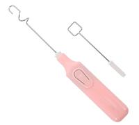 VILLCASE Mélangeur Électrique de Pigments pour Artistes Grattoir de Couleur, Plastique Solide, 2 Têtes de Mélange Interchangeables, pour Peinture et Encre Rose