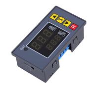 VILLCASE Minuterie Relais Programmable DC avec Double Affichage Numérique Retard Infini Boucle Module Temporisateur Multifonction pour Contrôle Automatique et Applications Industrielles