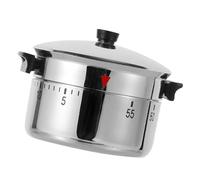 VILLCASE Minuteur Cuisine Mécanique Forme de Cocotte- Minuterie Mécanique sans Pile Outil de Gestion du pour Cuisson Pâtisserie et Barbecue