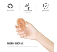 VILLCASE Modèle d'Oreille Gauche en Silicone Réaliste Modèle d'Oreille Pédagogique Souple 1 Pièce pour Simulation Médicale et Démonstration Audioprothésiste