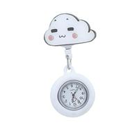 VILLCASE Montre Infirmière Rétractable Silicone Blanc Nuage Fonction Numérique Infirmiers Usage Professionnel Légère Résistante à L’Eau