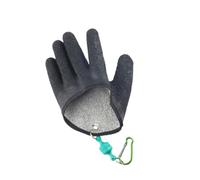 VILLCASE Moufles de Pêche Antidérapants, Moufles de Capture de Poisson, en Fibre de Polyester, 1 Pièce, Noirs, Anti-arêtes, Boucle Magnétique, pour Pêche en Intérieur et Couleur Aléatoire
