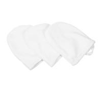 VILLCASE Moufles Démaquillants Réutilisables Blanc Doux Lot de 3 pour Nettoyage Visage en Coton Polyester et Soin Délicat Peau