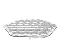 VILLCASE Moule à Pelmenis Russe en Aluminium Argenté, Facile à Laver Risque de Coupure, Appareil Compact pour Fabriquer Rapidement des Raviolis Maison