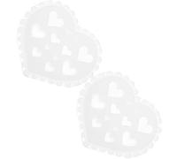 VILLCASE Moule en Silicone pour Nail Art de Cœur Blanc, Facile à Utiliser Motifs Variés, pour Manucure DIY et Artistes Débutants