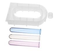 VILLCASE Moule Silicone Vase Résine avec Tubes Test pour Propagation Hydroponique Station Diy Décoration Maison Artistique Durable