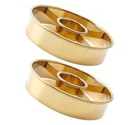 VILLCASE Moules à Donuts en Acier Inoxydable 2pcs Réutilisables pour Pâtisserie, Découpe et Forme Ronde, Cuisine Cuisson de Gâteaux