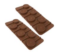 VILLCASE Moules à Sucettes pour Chocolat en Silicone Flexible et Antiadhésif Lot de 2 et Création de Bonbons Gourmands pour Pâtisserie Maison