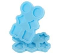 VILLCASE Moules Silicone pour Résine Époxy 2pcs pour Bijoux Formes Étoile, Cœur, Rond et Carré, Matériau Silicone Facile à Démouler, pour Création DIY Bijoux