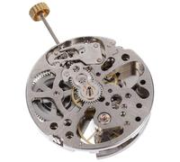 VILLCASE Mouvement de Montre-Bracelet Squelette Blanc Automatique en Acier Inoxydable, Outil de Remplacement Complet pour Horlogers Professionnels et Amateurs, Précision Radio-pilotée,