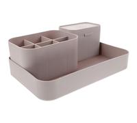 VILLCASE Organisateur de Bureau pour Outils de Manucure avec Grosse Capacité, Plastique Stable, Grand Plateau et Porte-stylo, pour Bureau ou Espace D'étude