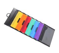 VILLCASE Organisateur de Dossiers Portable à Poignée Sac de Rangement Mural Plastique Pochettes Épaisses à Compartiments pour Bureau Maison et Voyage Trieur Extensible Multifonctionnel