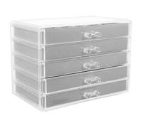 VILLCASE Organisateur Élégant en Acrylique 90 Compartiments Amovibles pour Rangement Facile Boîte D'affichage pour Minéraux et Protection Complète des Minéraux