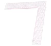 VILLCASE Outil de Mesure de Tailleur en Plastique 30 CM Équerre en L Graduée pour Couture DIY et Atelier Maison