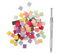 VILLCASE Outil Ongle Professionnel avec Éponges en Acier Inoxydable, Design Mini Bloc Tofu, Multifonction Facile à Nettoyer pour Nail Art et Salons de Manucure