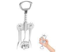 VILLCASE Ouvre-bouteille Manche Allongé Argenté à Acier Inoxydable Ailes Facile à Utiliser Ouvre-bouteille Domestique pour Fêtes et Anniversaires