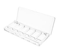 VILLCASE Palette de Maquillage Six Compartiments Transparents, Support pour Fards à Paupières et Blush, Boîte de Rangement en Plastique pour Maquillage Femme et Utilisation Quotidienne