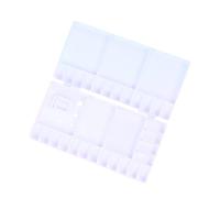 VILLCASE Palette Plastique pour Peinture avec Compartiments pour Pouce Et Supports Pinceaux Boîte De Rangement avec Petites Et Grandes Cases pour Peintres Étudiants Et Amateurs Art Couleur